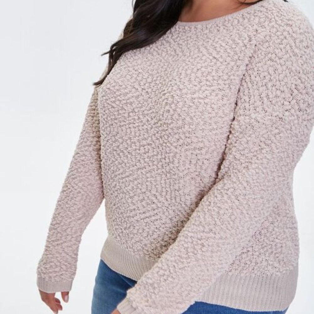 Forever 21 Taupe Popcorn Knit Sweater